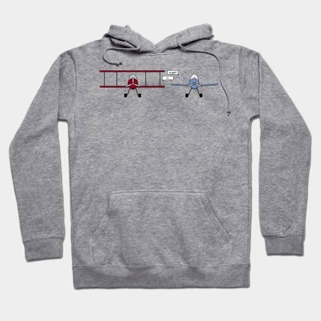 bi-plane Hoodie by paintbydumbers